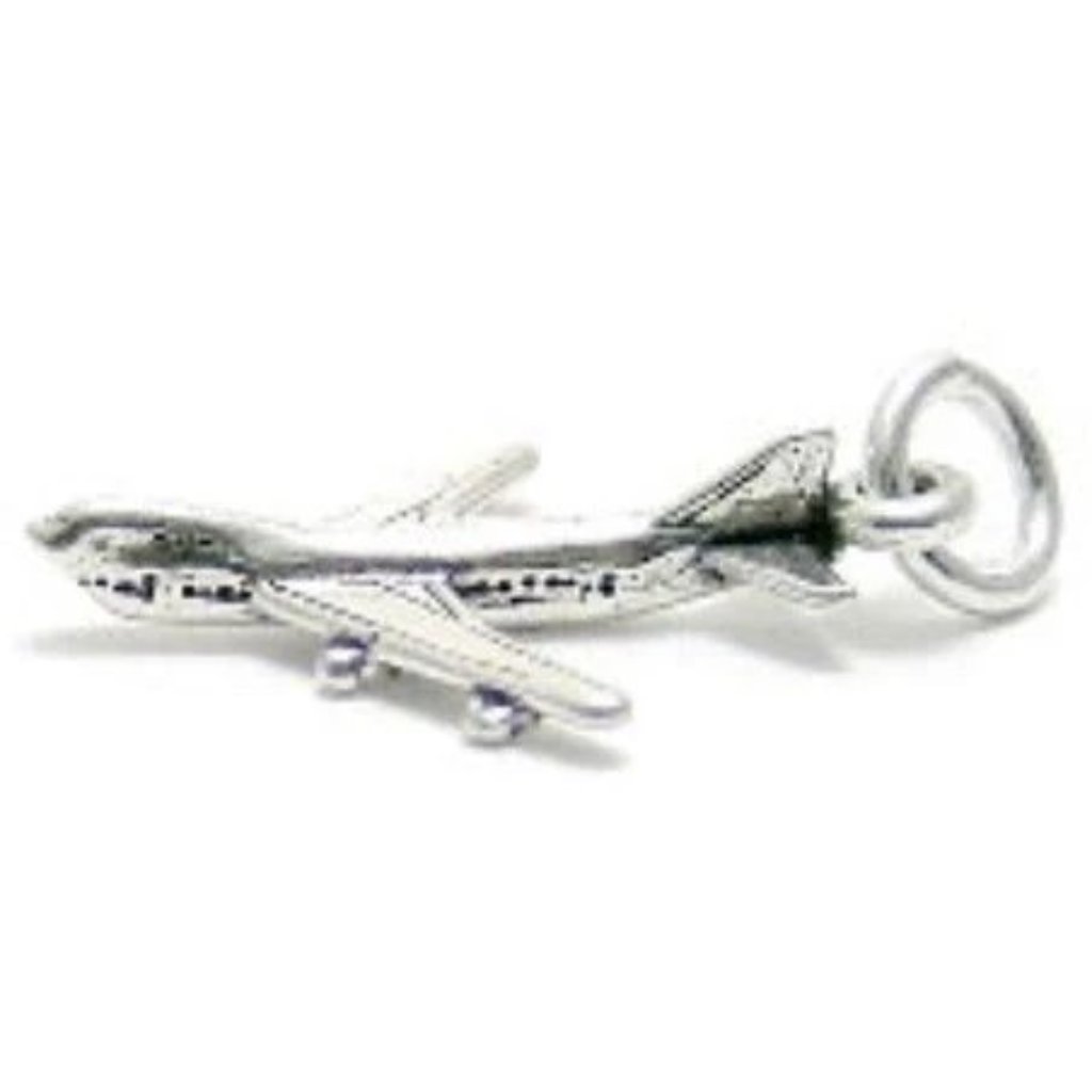747 Jumbo Jet Charm Sterling Silver